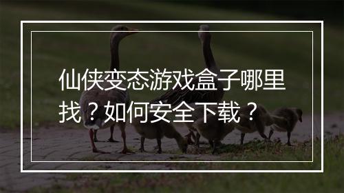 仙侠变态游戏盒子哪里找？如何安全下载？