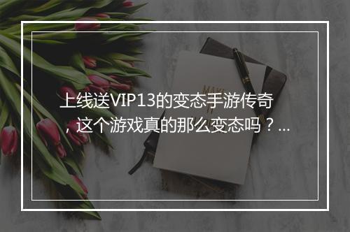 上线送VIP13的变态手游传奇，这个游戏真的那么变态吗？怎么玩？