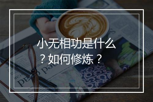 小无相功是什么?如何修炼?