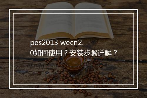 pes2013 wecn2.0如何使用？安装步骤详解？