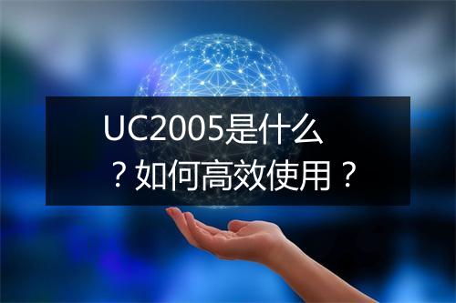 UC2005是什么?如何高效使用?