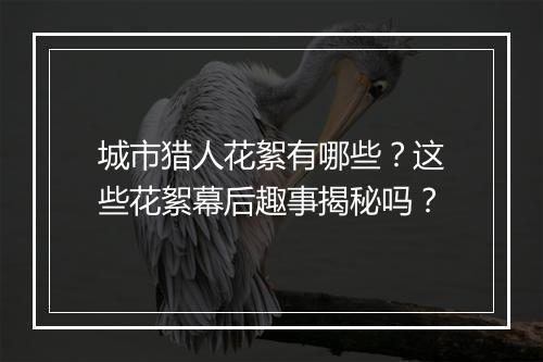 城市猎人花絮有哪些?这些花絮幕后趣事揭秘吗?