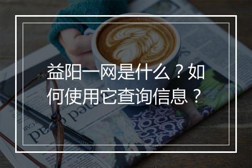 益阳一网是什么?如何使用它查询信息?