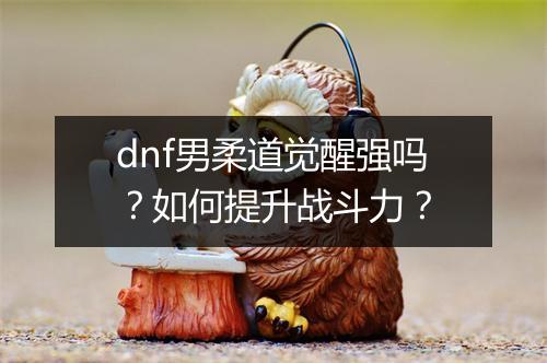 dnf男柔道觉醒强吗?如何提升战斗力?
