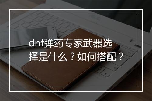 dnf弹药专家武器选择是什么？如何搭配？