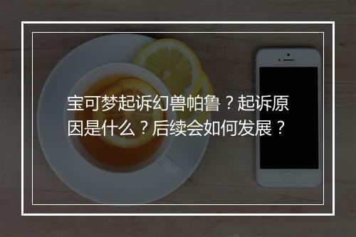 宝可梦起诉幻兽帕鲁？起诉原因是什么？后续会如何发展？
