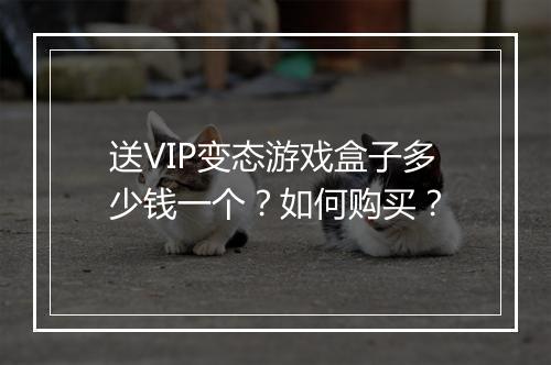 送VIP变态游戏盒子多少钱一个？如何购买？
