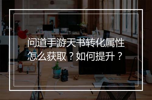 问道手游天书转化属性怎么获取？如何提升？