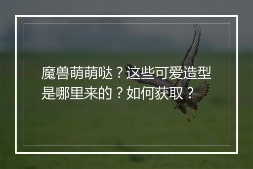 魔兽萌萌哒?这些可爱造型是哪里来的?如何获取?