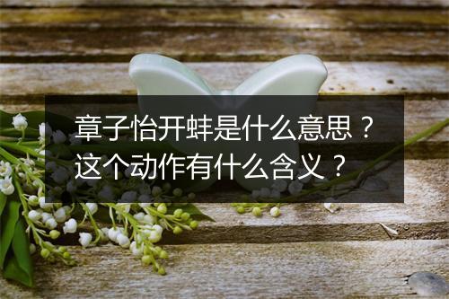 章子怡开蚌是什么意思?这个动作有什么含义?