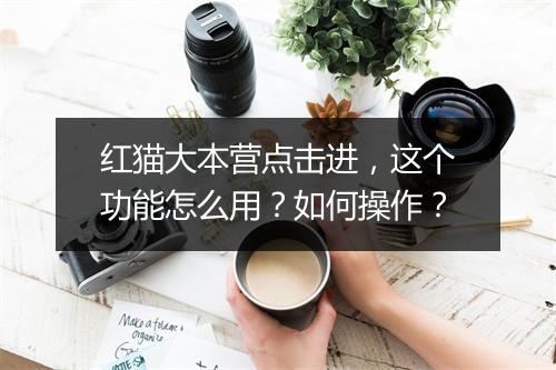 红猫大本营点击进,这个功能怎么用?如何操作?