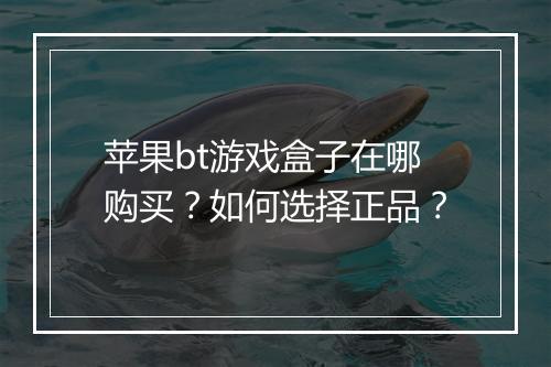 苹果bt游戏盒子在哪购买?如何选择正品?
