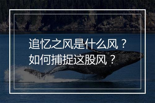 追忆之风是什么风？如何捕捉这股风？