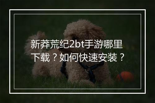 新莽荒纪2bt手游哪里下载?如何快速安装?