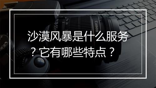 沙漠风暴是什么服务?它有哪些特点?