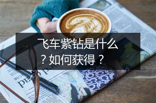 飞车紫钻是什么?如何获得?