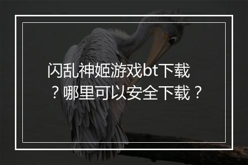 闪乱神姬游戏bt下载？哪里可以安全下载？
