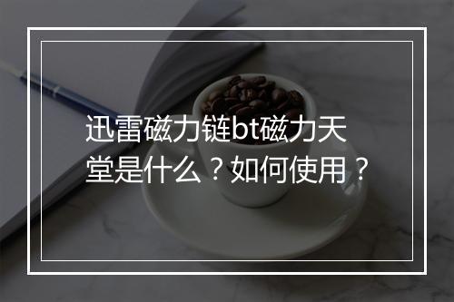 迅雷磁力链bt磁力天堂是什么？如何使用？