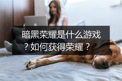 暗黑荣耀是什么游戏？如何获得荣耀？
