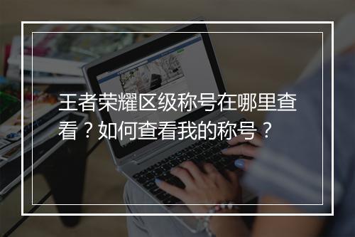 王者荣耀区级称号在哪里查看？如何查看我的称号？