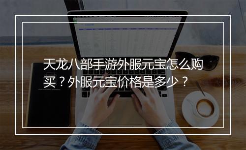 天龙八部手游外服元宝怎么购买？外服元宝价格是多少？