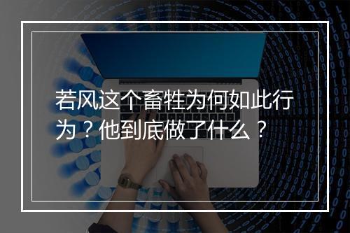 若风这个畜牲为何如此行为？他到底做了什么？
