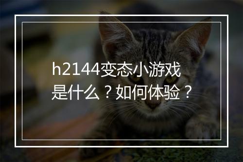 h2144变态小游戏是什么？如何体验？