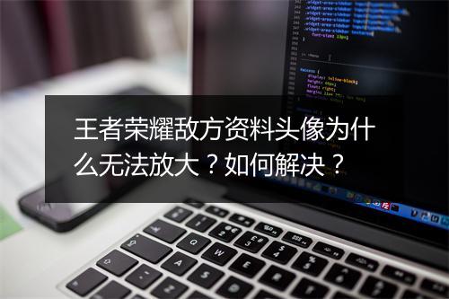 王者荣耀敌方资料头像为什么无法放大？如何解决？