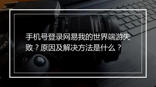 手机号登录网易我的世界端游失败？原因及解决方法是什么？