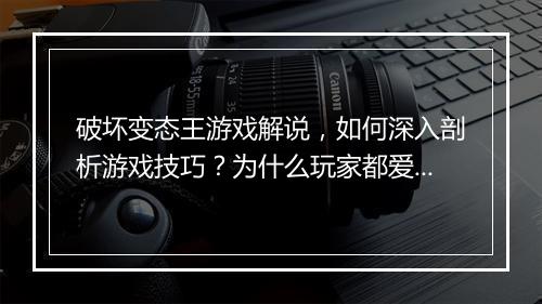 破坏变态王游戏解说，如何深入剖析游戏技巧？为什么玩家都爱看？