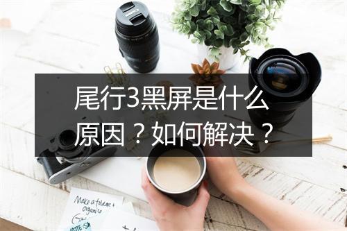 尾行3黑屏是什么原因?如何解决?