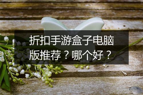折扣手游盒子电脑版推荐?哪个好?