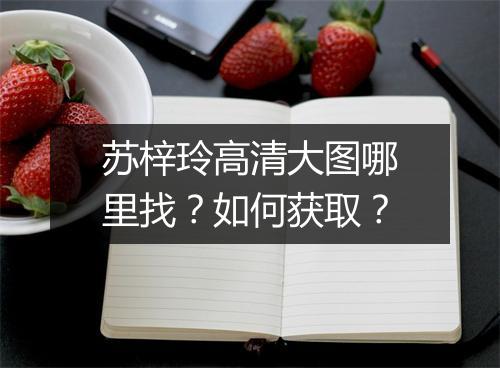 苏梓玲高清大图哪里找?如何获取?