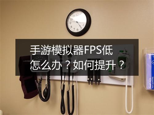 手游模拟器FPS低怎么办？如何提升？