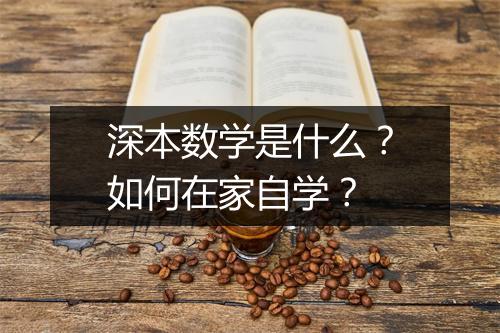 深本数学是什么?如何在家自学?