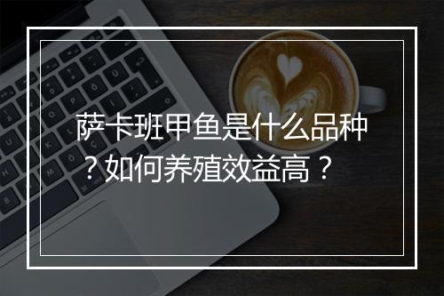 萨卡班甲鱼是什么品种?如何养殖效益高?