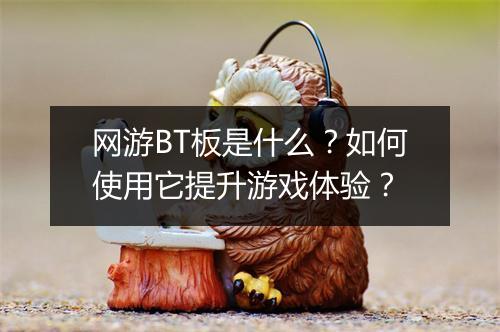 网游BT板是什么？如何使用它提升游戏体验？
