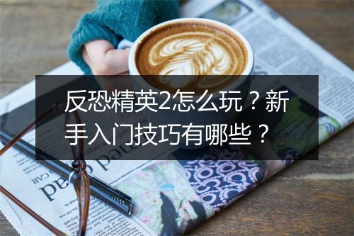 反恐精英2怎么玩？新手入门技巧有哪些？