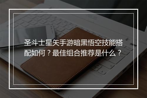 圣斗士星矢手游暗黑悟空技能搭配如何？最佳组合推荐是什么？