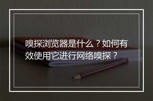 嗅探浏览器是什么？如何有效使用它进行网络嗅探？