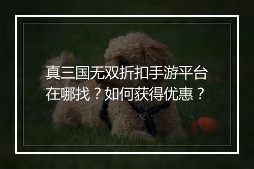 真三国无双折扣手游平台在哪找？如何获得优惠？