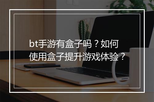 bt手游有盒子吗？如何使用盒子提升游戏体验？