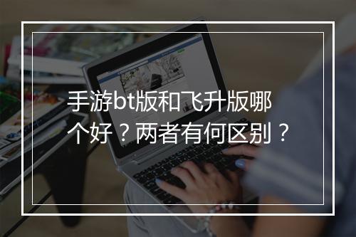 手游bt版和飞升版哪个好？两者有何区别？