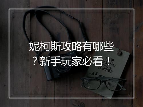妮柯斯攻略有哪些？新手玩家必看！