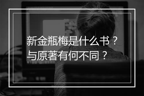 新金瓶梅是什么书?与原著有何不同?