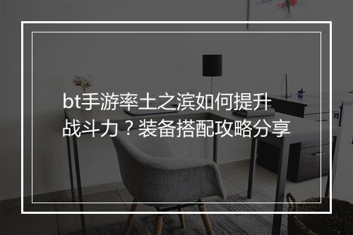 bt手游率土之滨如何提升战斗力?装备搭配攻略分享
