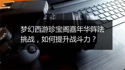 梦幻西游珍宝阁嘉年华阵法挑战，如何提升战斗力？