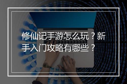 修仙记手游怎么玩？新手入门攻略有哪些？