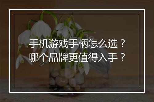 手机游戏手柄怎么选？哪个品牌更值得入手？