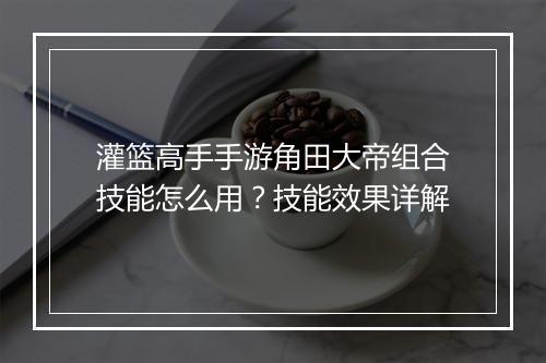灌篮高手手游角田大帝组合技能怎么用？技能效果详解